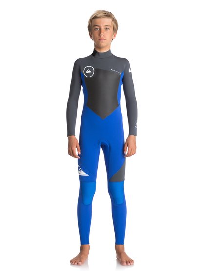 quiksilver, Гидрокостюм с молнией на спине 4/3mm Syncro Series, HV ROYAL/ GUN METAL/ WHITE (xpkw) 4/3mm Syncro Series - Back Zip GBS Wetsuit EQBW103027