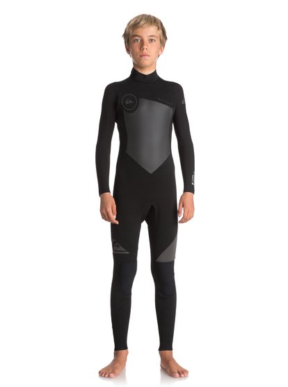quiksilver, Гидрокостюм с молнией на спине 5/4/3mm Syncro Series, BLACK/ BLACK/ JET BLACK (xkkk) 5/4/3mm Syncro Series - Back Zip GBS Wetsuit EQBW103030