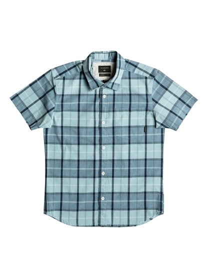 quiksilver, Рубашка с коротким рукавом Everyday Check, STONE BLUE CHECK (bhy1) Everyday Check - Short Sleeve Shirt EQBWT03150