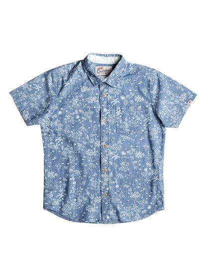 quiksilver, Рубашка с коротким рукавом Bloom Field Diver, INDIGO PYRAMID (bnd6) Bloom Field Diver - Short Sleeve Shirt EQBWT03154
