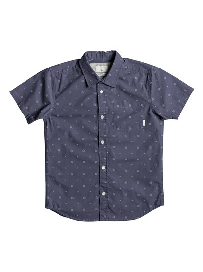 quiksilver, Рубашка с коротким рукавом Kamanoa, VINTAGE INDIGO KAMANOA (byl6) Kamanoa - Short Sleeve Shirt for Boys 8-16 EQBWT03199