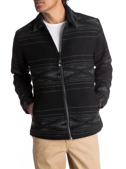 quiksilver, Куртка Waterman Salina Cruz, BLACK SALINA CRUZ (kvj6) Waterman Salina Cruz - Zip-Up Wool Jacket EQMJK03002