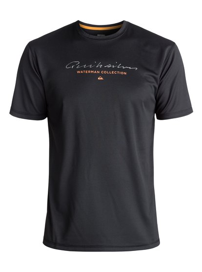 quiksilver, Гидрофутболка Waterman Gut Check, BLACK (kvj0) Waterman Gut Check - Amphibian UPF 40 Surf T-Shirt EQMWR03018