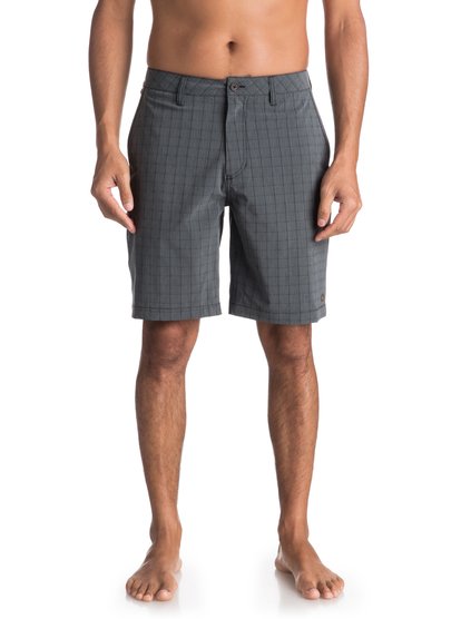 quiksilver, Шорты Waterman Vagabond Plaid, BLACK (kvj0) Waterman Vagabond Plaid - Amphibian Board Shorts for Men EQMWS03051