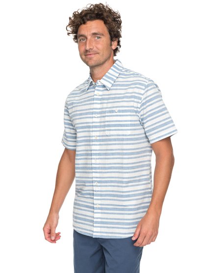 quiksilver, Рубашка с коротким рукавом Waterman Flying First, DEEP WATER FLYING FIRST (bpd3) Waterman Flying First - Short Sleeve Shirt for Men EQMWT03115