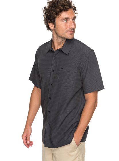 quiksilver, Рубашка с коротким рукавом Waterman Centinela, BLACK (kvj0) Waterman Centinela 4 - Short Sleeve Shirt for Men EQMWT03148