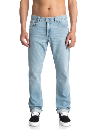 quiksilver, Прямые джинсы Revolver Foam Blue, FOAM BLUE (bfgw) Revolver Foam Blue - Straight Fit Jeans for Men EQYDP03343