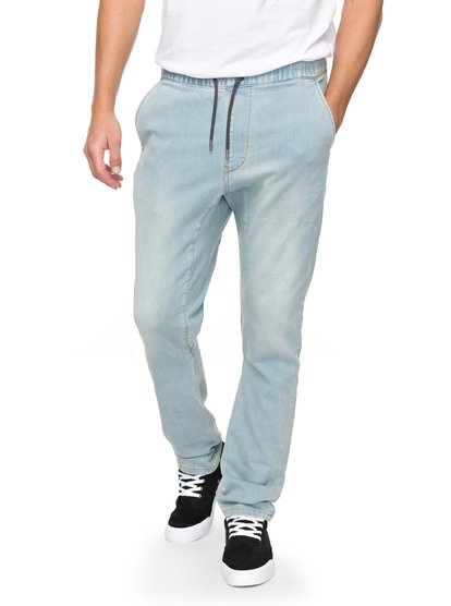 quiksilver, Джинсовые джоггеры Fonic Bleached, BLEACHED SURF (bejw) Fonic Bleached - Denim Joggers for Men EQYDP03361