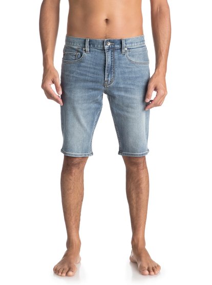 quiksilver, Джинсовые шорты Revolver Surf Blue, SURF BLUE (bksw) Revolver Surf Blue - Technical Denim Shorts for Men EQYDS03077