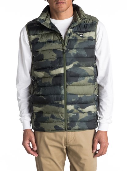 quiksilver, Утепленный жилет Scaly, FOUR LEAF CLOVER RESIN CAMO (gph6) Scaly - Water-Repellent Puffer Jacket EQYJK03343