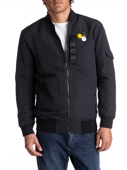 quiksilver, Бомбер Trestles Army, BLACK (kvj0) Trestles Army - Long-Fit Bomber EQYJK03359