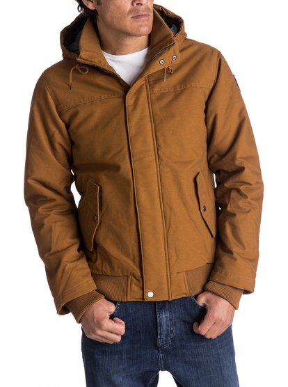 Homme Marron Pour Capuche Quiksilver Bomber Brooks Everyday À Veste Déperlante O8Pq00w
