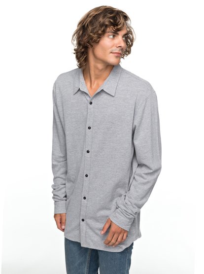 quiksilver, Рубашка с длинным рукавом Long Effect, LIGHT GREY HEATHER (sjsh) Long Effect - Long Sleeve Shirt for Men EQYKT03719