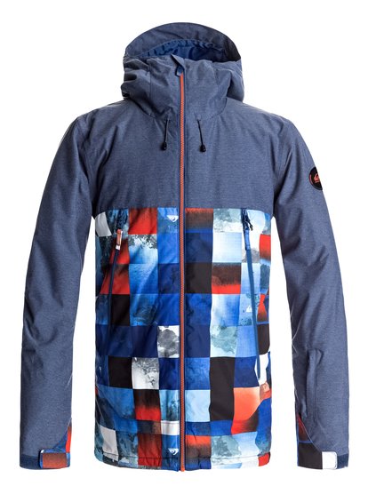 quiksilver, Сноубордическая куртка Sierra, BLUE RED ICEY CHECK (nms6) Sierra - Snow Jacket EQYTJ03124