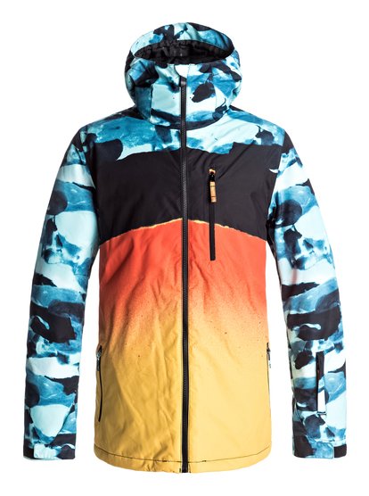 quiksilver, Сноубордическая куртка Mission Engineered, VALLARTA BLUE CRYPT BLOCK RESI (byh6) Mission Engineered - Snow Jacket EQYTJ03127