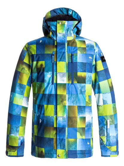 quiksilver, Сноубордическая куртка Mission, BLUE SULPHUR ICEY CHECK (ggp9) Mission - Snow Jacket EQYTJ03128