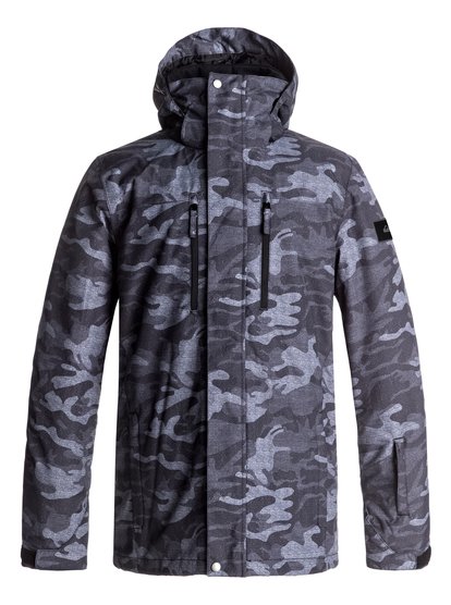 quiksilver, Сноубордическая куртка Mission, BLACK GREY CAMOKAZI (kvj9) Mission - Snow Jacket EQYTJ03128