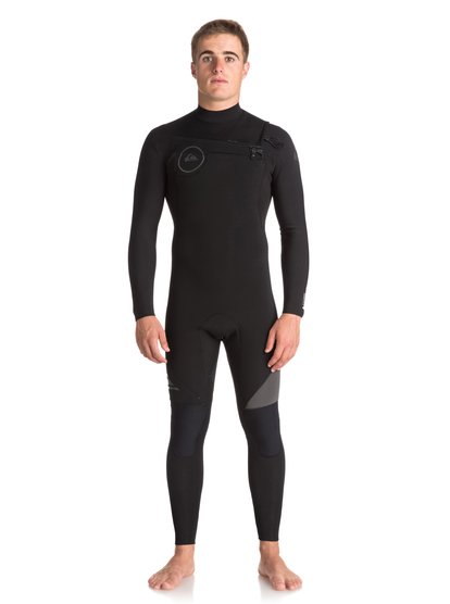 quiksilver, Гидрокостюм с молнией на груди 4/3mm Syncro Series, BLACK/ BLACK/ JET BLACK (xkkk) 4/3mm Syncro Series - Chest Zip GBS Wetsuit EQYW103042