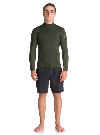 quiksilver, Неопреновая гидрофутболка с длинным рукавом 1.5mm Quiksilver Originals Monochrome, DARK IVY (ctq0) 1.5 Quiksilver Originals Monochrome - Wetsuit Top EQYW803010