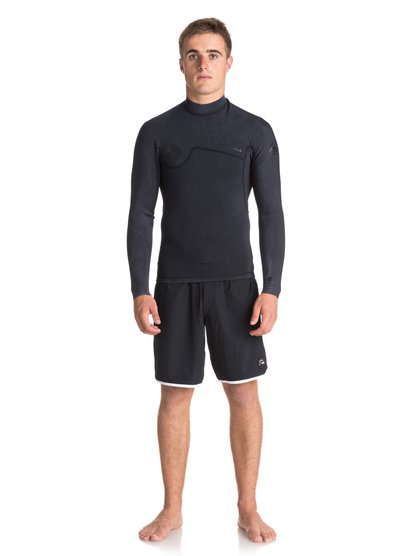 quiksilver, Неопреновая гидрофутболка с длинным рукавом 1.5mm Quiksilver Originals Monochrome, BLACK (kvj0) 1.5 Quiksilver Originals Monochrome - Wetsuit Top EQYW803010
