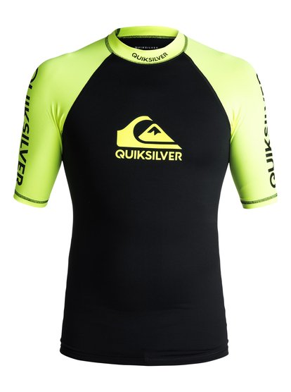 quiksilver, Гидрофутболка с коротким рукавом On Tour UPF 50, SAFETY YELLOW/ BLACK (xggk) On Tour - Short Sleeve UPF 50 Rash Vest for Men EQYWR03075