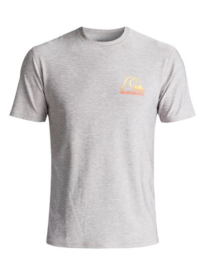 quiksilver, Гидрофутболка Heritage Surf, SILVER SCONCE (szm0) Heritage Surf - Amphibian UPF 50 Surf T-Shirt for Men EQYWR03092