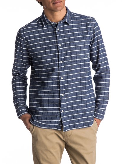 quiksilver, Рубашка с длинным рукавом Crossed Tide Flannel, DK DENIM CROSSED TIDE CHECK (brq1) Crossed Tide Flannel - Long Sleeve Shirt EQYWT03529
