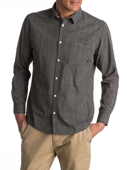 quiksilver, Рубашка с длинным рукавом Heat Wave, BLACK HEAT WAVE (kvj6) Heat Wave - Long Sleeve Shirt for Men EQYWT03577
