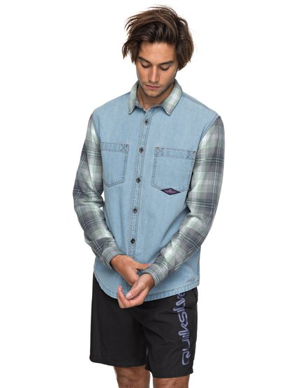quiksilver, Рубашка с длинным рукавом Dumb & Surfer, BLUE USED (bylw) Dumb & Surfer - Long Sleeve Shirt EQYWT03640