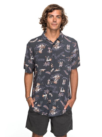 quiksilver, Рубашка с коротким рукавом Aloha Strip Club, TARMAC ALOHA TRIP CLUB (kta6) Aloha Strip Club - Short Sleeve Shirt for Men EQYWT03646