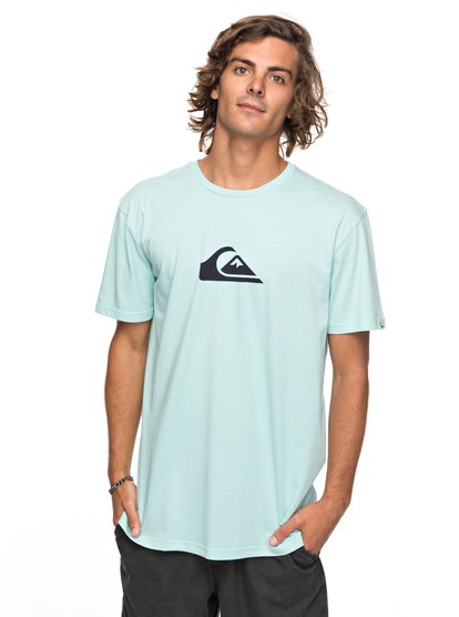 quiksilver, Футболка Classic Comp Logo, EGGSHELL BLUE (bfd0) Classic Comp Logo - T-Shirt EQYZT04773