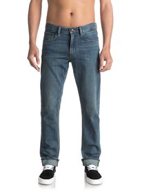 quiksilver, Прямые джинсы Revolver Medium Blue, MEDIUM BLUE (bygw) Revolver Medium Blue - Straight Fit Jeans for Men EQYDP03345