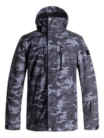 quiksilver, Сноубордическая куртка Mission, BLACK GREY CAMOKAZI (kvj9) Mission - Snow Jacket for Men EQYTJ03128
