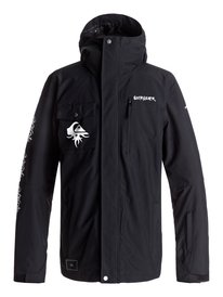 quiksilver, Сноубордическая куртка Mission Placed Art, BLACK (kvj0) Mission Placed Art - Shell Snow Jacket for Men EQYTJ03149