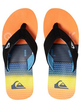 quiksilver, Сланцы Molokai Layback, BLACK/ORANGE/BLUE (xknb) Molokai Layback - Sandals for Boys AQBL100261