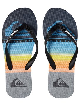 quiksilver, Molokai Highline Slab - Chanclas para Chicos, BLACK/GREY/BLUE (xksb) Molokai Highline Slab - Flip-Flops for Boys AQBL100263