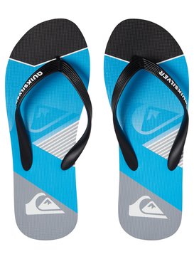 quiksilver, Molokai Slash Fade Logo - Chanclas para Chicos, BLACK/BLUE/GREY (xkbs) Molokai Slash Fade Logo - Flip-Flops for Boys AQBL100264