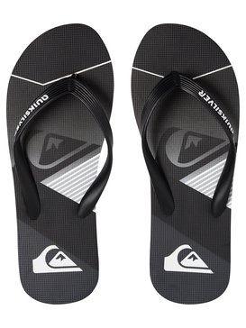 quiksilver, Molokai Slash Fade Logo - Flip-Flops, BLACK/BLACK/GREY (xkks) Molokai Slash Fade Logo - Flip-Flops AQBL100264