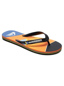 quiksilver, Molokai Slash Fade Logo - Chanclas para Chicos, BLACK/ORANGE/GREY (xkns) Molokai Slash Fade Logo - Flip-Flops for Boys AQBL100264