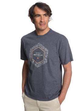 quiksilver, Waterman Bamboo Fields T-Shirt, CHARCOAL HEATHER (ktah) BAMBOO FIELDS QMT0 AQMZT03303