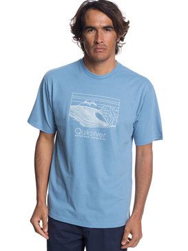 quiksilver, Waterman Sketchy Scene T-Shirt, BLUE SHADOW (bkq0) SKETCHY SCENE QMT0 AQMZT03311