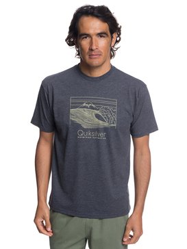 quiksilver, Waterman Sketchy Scene T-Shirt, CHARCOAL HEATHER (ktah) SKETCHY SCENE QMT0 AQMZT03311