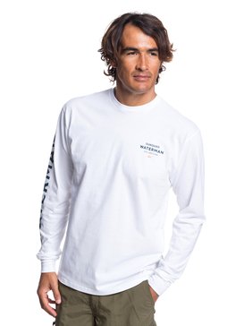 quiksilver, Waterman Righty Long Sleeve T-Shirt, WHITE (wbb0) RIGHTY LS QMU1 AQMZT03315