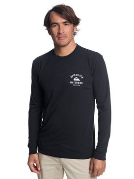 quiksilver, Waterman El Mahe Long Sleeve T-Shirt, BLACK (kvj0) EL MAHE LS QMUX AQMZT03319