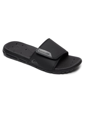 quiksilver, Amphibian Slide Adjust Slider Sandals, BLACK/BLACK/GREY (xkks) Amphibian - Slider Sandals AQYL100556