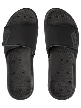 quiksilver, Amphibian Slide Adjust Slider Sandals, BLACK/BLACK/GREY (xkks) Amphibian - Slider Sandals AQYL100556