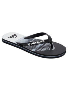quiksilver, Molokai Highline Slab - Tongs pour Homme, BLACK/GREY/WHITE (xksw) Molokai Highline Slab - Flip-Flops for Men AQYL100568