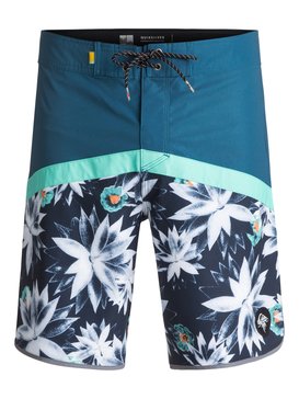 quiksilver, QK BOARDSHORT CRYPT SCALLOP 20 IMP, MOROCCAN BLUE CAMO (bsg6) QK BOARDSHORT CRYPT SCALLOP 20 IMP BR60012495