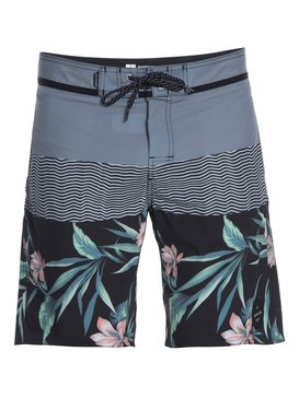 quiksilver, Boardshort Masculino Estampado Quiksilver, TRUE BLAK / BALTIC BLUE (blk) QK BOARDSHORT HEATWAVE BLOCKED BR60012502