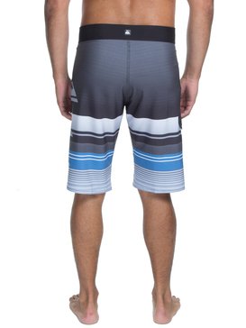 quiksilver, Bermuda Boardshort Everyday Stripe Logo 22" Quiksilver, BLACK (blk) QK BOARDSHORT EVERYDAY STRIPE LOGO BR60012529